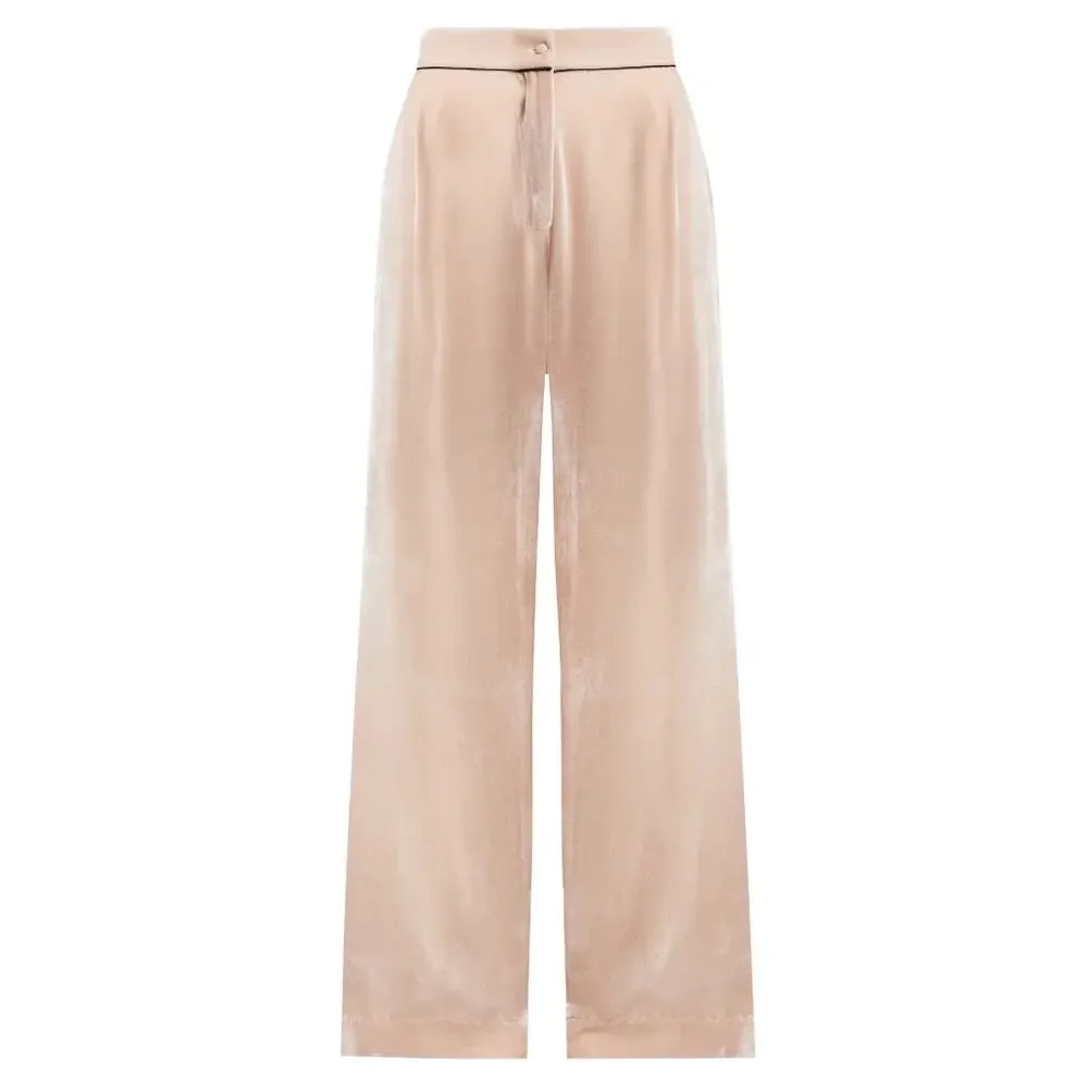 Jacques dusty rose Silk Velvet Pajama Pants